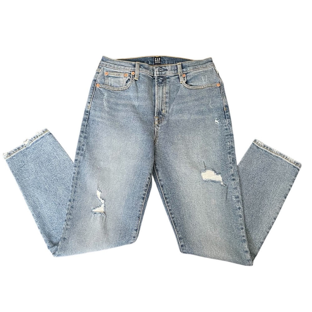GAP Lightwash Skinny Jeans with Distressed Details